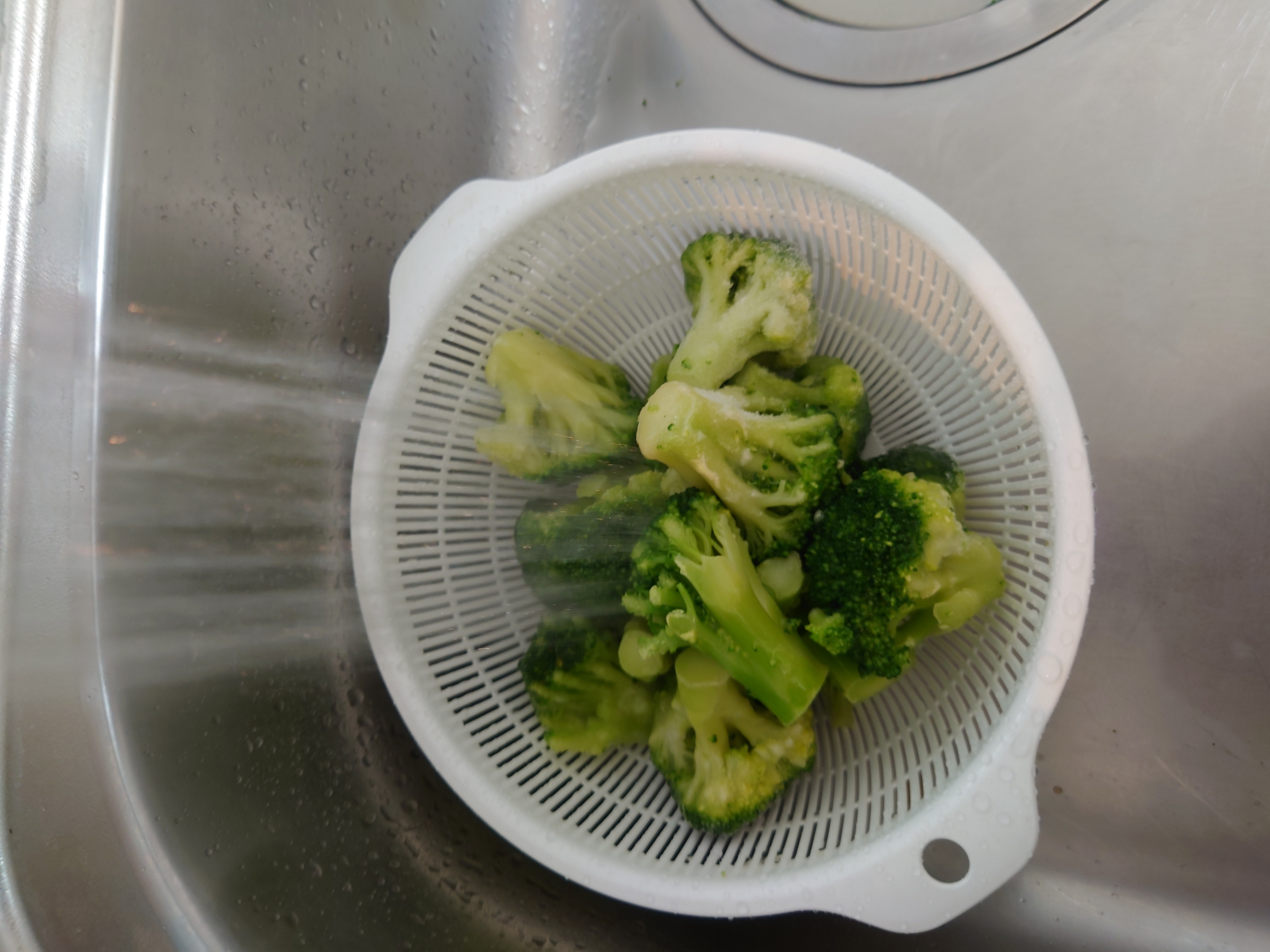 冷凍食材の解凍中